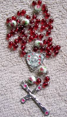 Handmade Pewter Rosary With Lampwork Beads