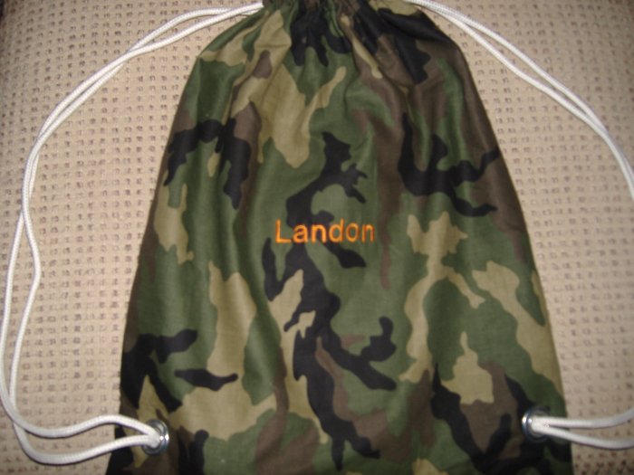Personalized drawstring backpack