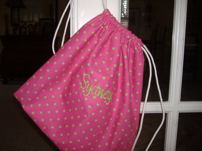 Personalized drawstring backpack