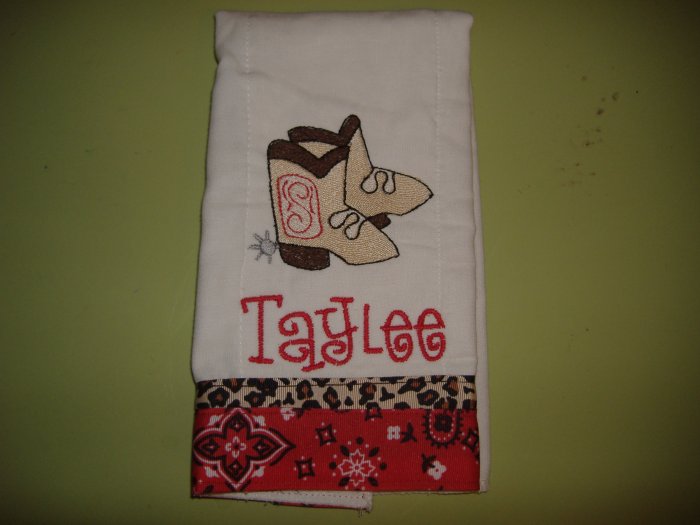 Personalized burp cloths