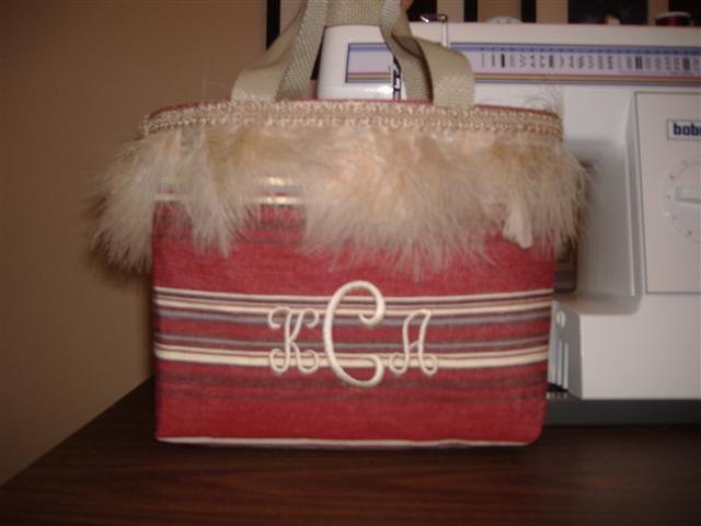Monogrammed placemat purse