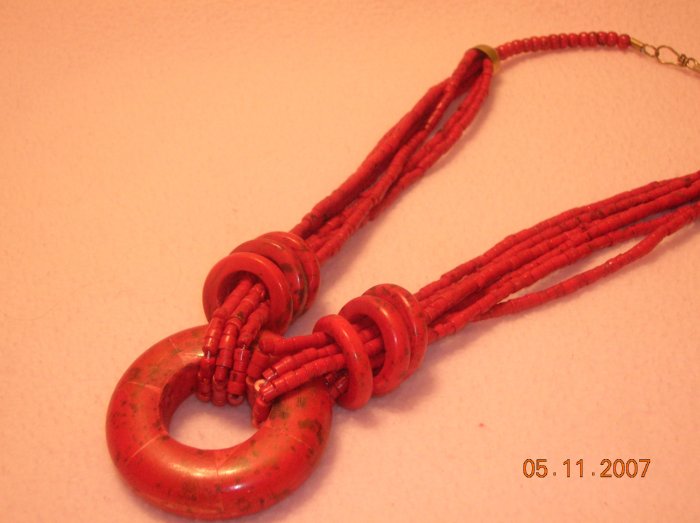 Red Stone Necklace FREE SHIPPING