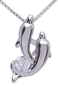 Free Shipping: Two Dolphin Pendant