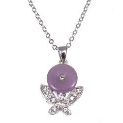 Free Shipping: Lavendar Jade Sterling Silver Pendant