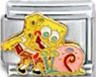 Free Shipping: Spongebob and Gary Enamel Italian 9mm Charm