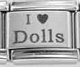 Free Shipping: I Love (Heart) Dolls Laser 9mm Charm