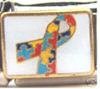 Free Shipping: Autism Awareness Ribbon Enamel Italian 9mm Charm
