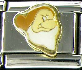 Free Shipping: Snow White's Dwarf Grumpy Enamel Italian Charm 9mm