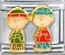 Free Shipping: Peanuts Christmas Charlie Brown and Linus Italian Charm 9mm