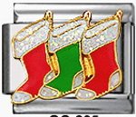 Free Shipping: Christmas Stocking Italian Charm 9mm