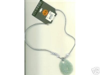 FREE SHIPPING!! Blue Beaded Necklace Carved Look