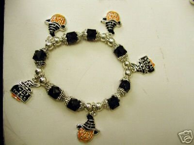 FREE SHIPPING Halloween Charm Bracelet
