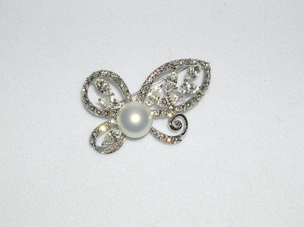 Swarovski Crystals Butterfly Pin Broach