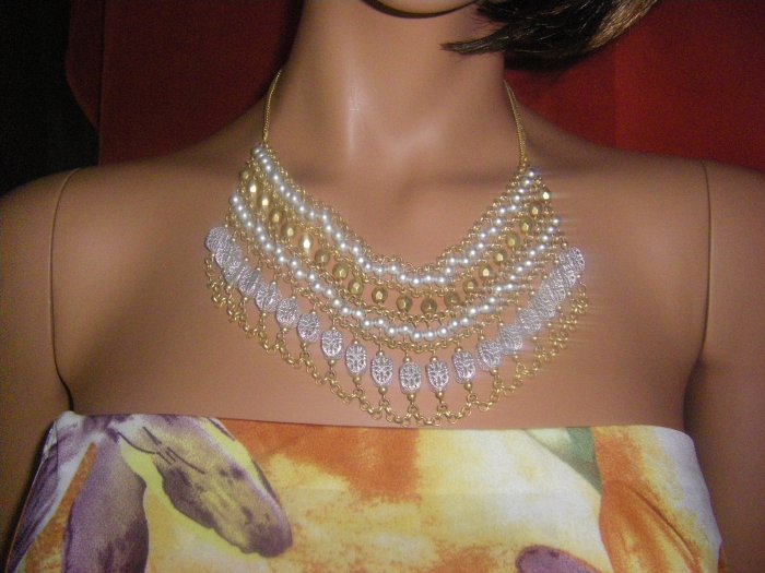Gold 3 tier necklace