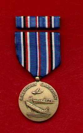 WWII AMERICAN CAMPAIGN MEDAL WITH RIBBON BAR