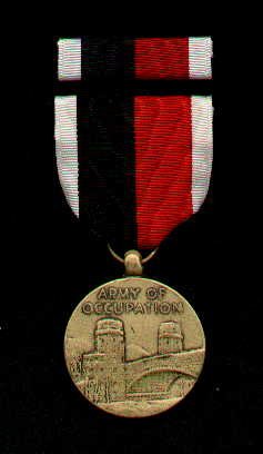 US ARMY OF OCCUPATION MEDAL WITH RIBBON BAR