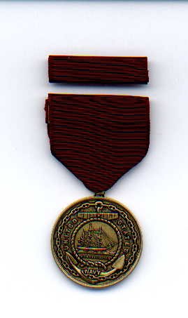 US Navy Good Conduct medal with ribbon bar