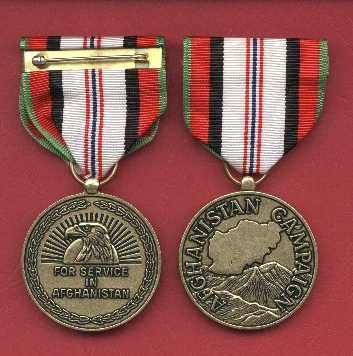 Afghanistan Campaign medal with ribbon bar