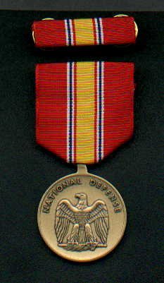 US National Defense medal with ribbon bar