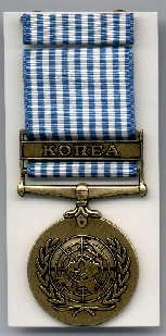 UN Korean Service medal with ribbon bar