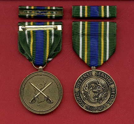 Korean Defense Service medal with ribbon bar
