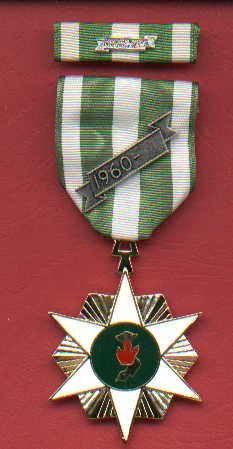 Vietnam Campaign medal with ribbon bar and 60 devices