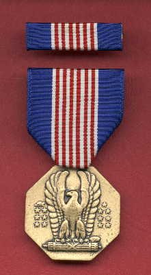 Soldiers medal with ribbon bar