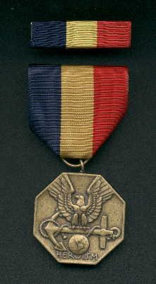Navy and Marine Corps medal for Heroism with ribbon bar