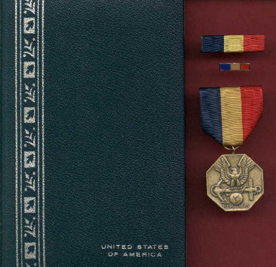 US Navy and Marine Corps medal for Heroism in case with ribbon bar and lapel pin