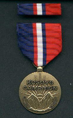 US Kosovo Campaign medal with ribbon bar