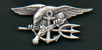 US Navy SEAL Badge in silver enlisted rank