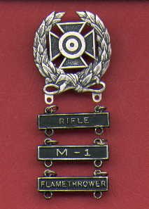 Expert Shooting badge with three qualification bars