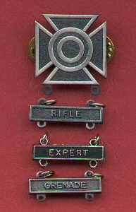 Sharpshooter Badge with three qualification bars