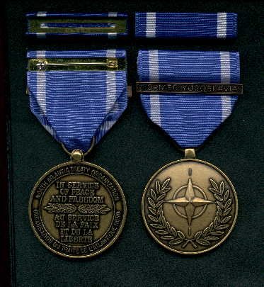 NATO medal with Former Yougoslavia bar