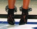 Lace anklets with ruffle