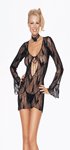 Sexy butterfly lace long sleeve chemise