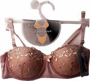 Embroidered padded underwire bra 32258