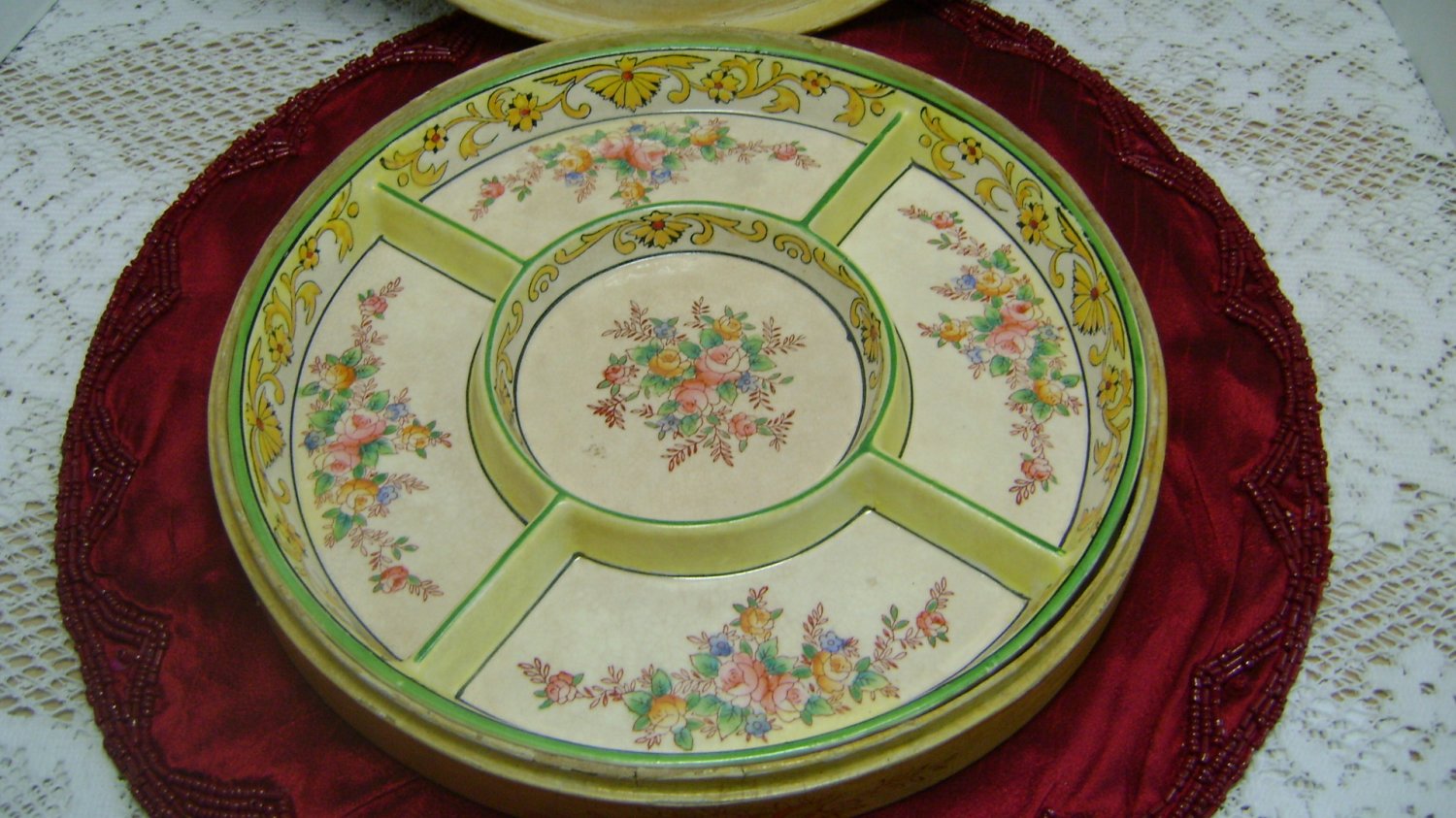 Vintage Japan Moriyama MoriMachi Divided Dish 192629