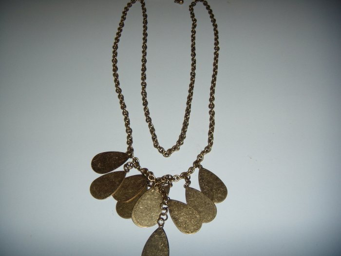 Costume Jewelry Brown Leaf Necklace