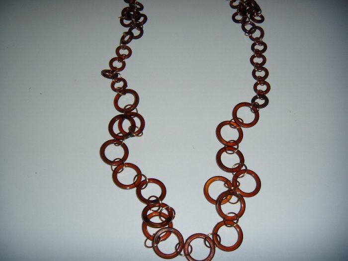 Costume Jewelry Brown Ring Necklace