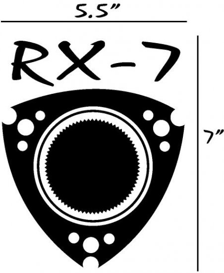 RX-7 rx7 Rotary Vinyl Decal Must have for RX7 Lovers