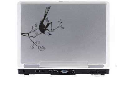 Bird on branch Laptop Vinyl Decal