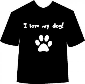 I Love My Dog (Paw) T-shirt