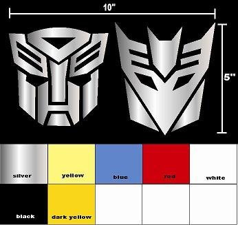 Transformer Vinyl Decals