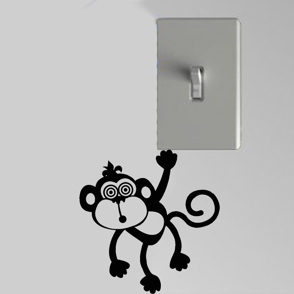 Hypnotic Monkey Light Switch Wall Art Vinyl Decal