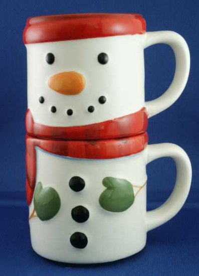 Stackable Snowman Mugs (Set of 2)