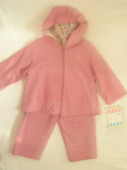 Pink Baby Sweat Suit Set