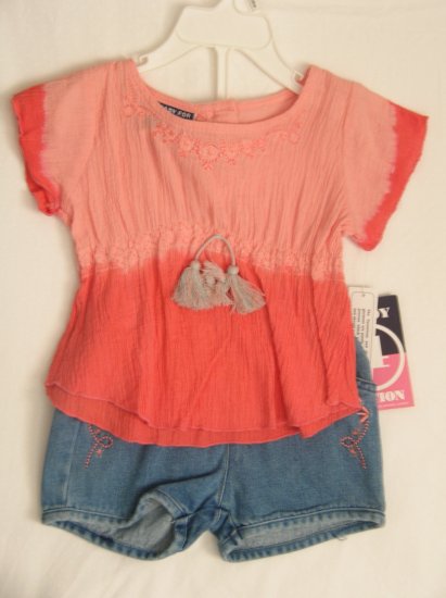 Shirt & Jean Shorts Set