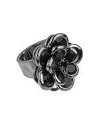 Black Flower Bling Ring from F21