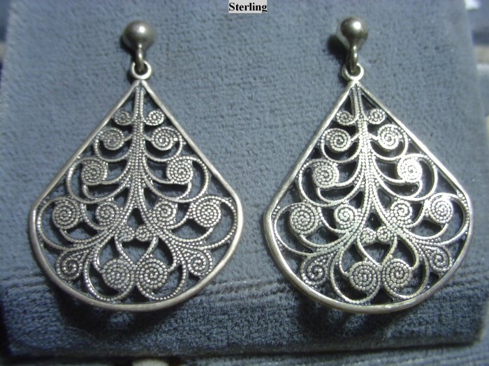 Sterling Filigree Earrings